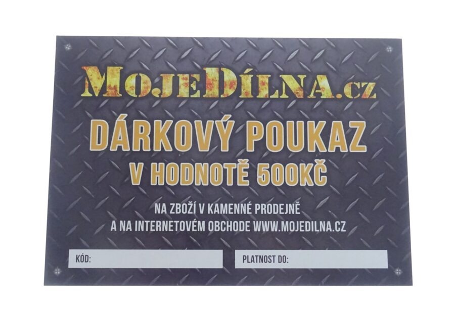 Dárkový poukaz MojeDílna.cz v hodnotě 500 Kč - tištěný