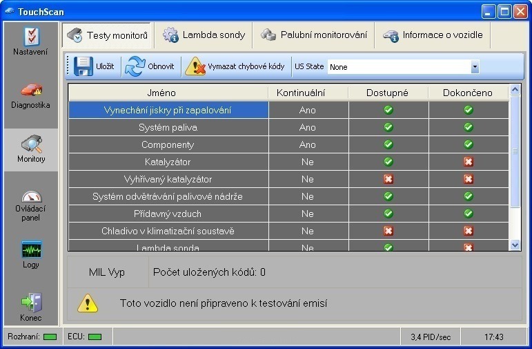 Diagnostický software TouchScan v češtině na CD - ELM 327