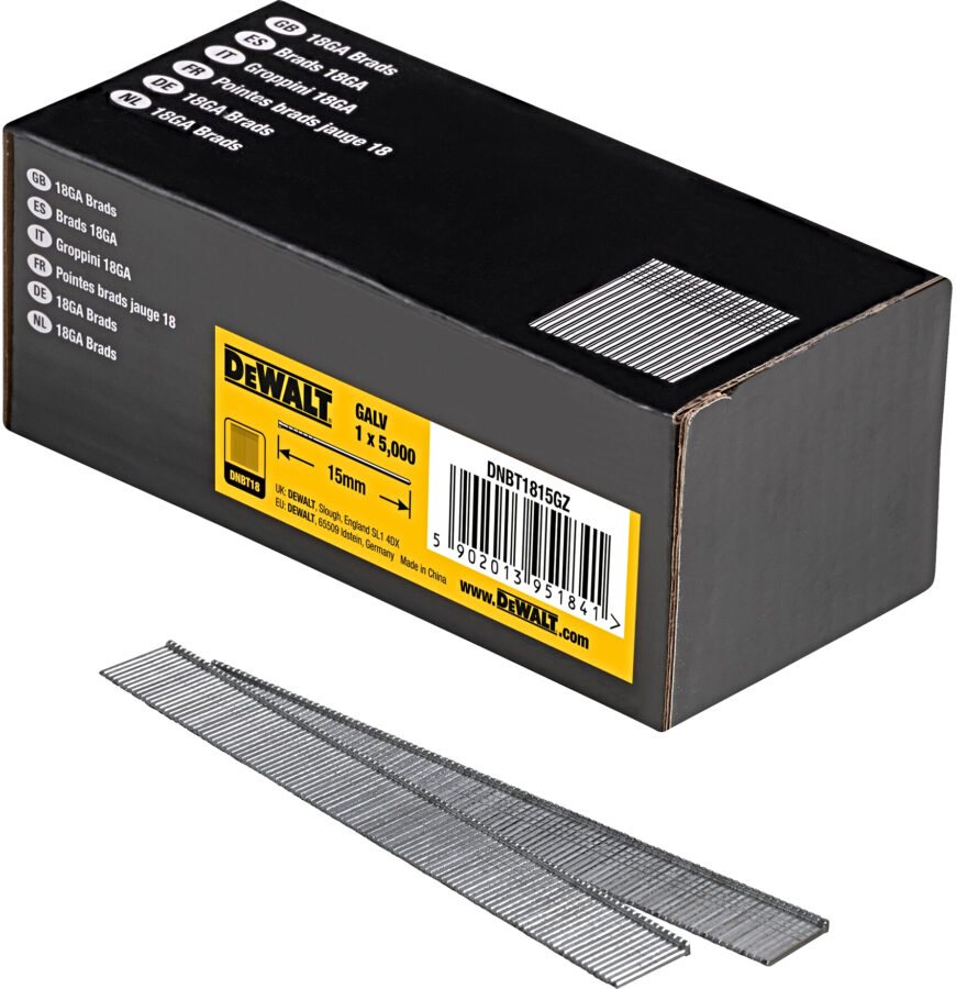 DeWALT DNBT1815GZ 15mm zinkované hřebíky pro