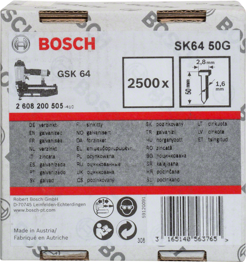 BOSCH SK64 50G 50mm hřeby pro