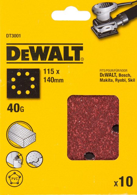 DEWALT DT3004 děrovaný brusný papír 115x140 mm
